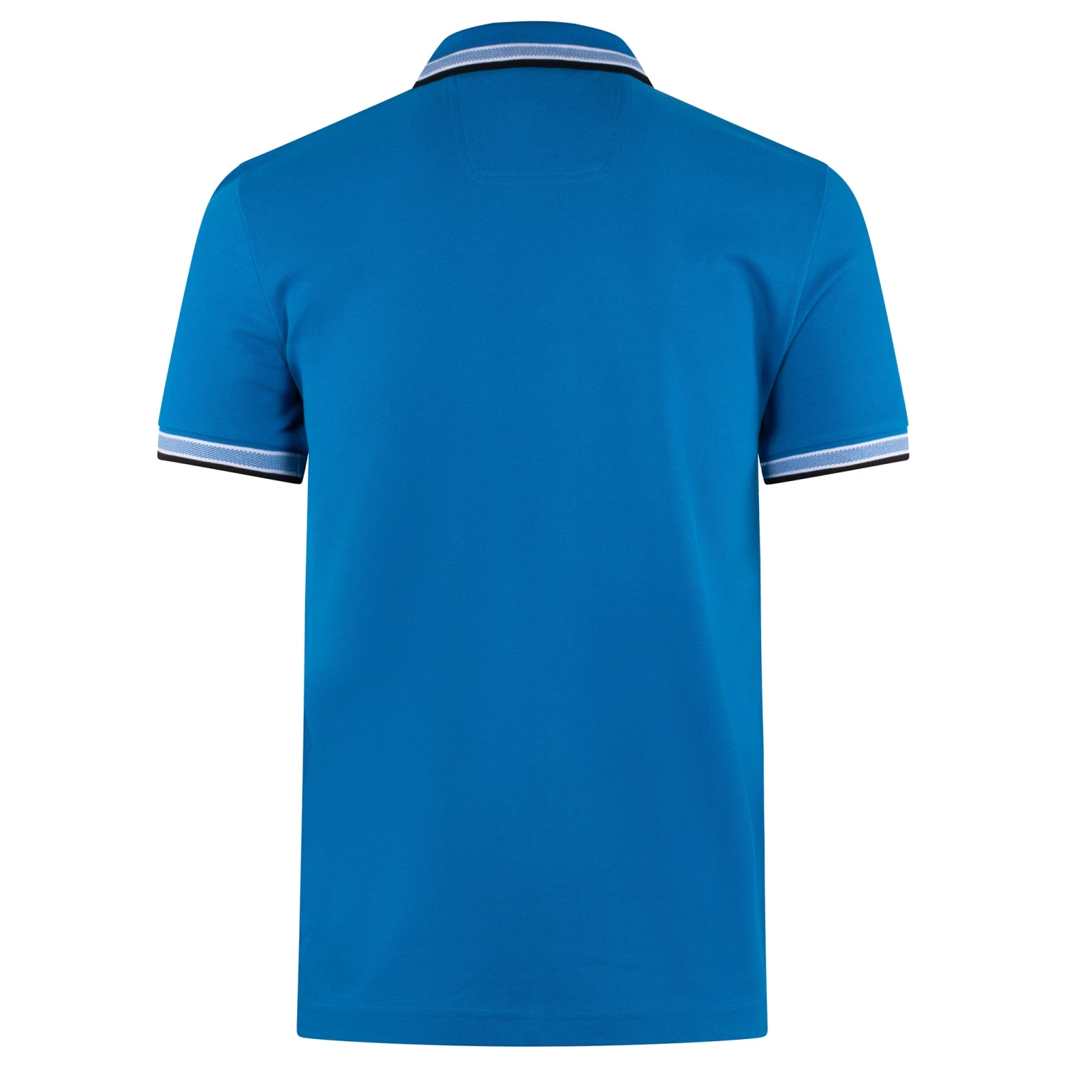 Boss Paddy Cotton Pique Mens Polo Shirt Open Blue 2 Boss Paddy Cotton Pique Mens Polo Shirt Open Blue - Image 2