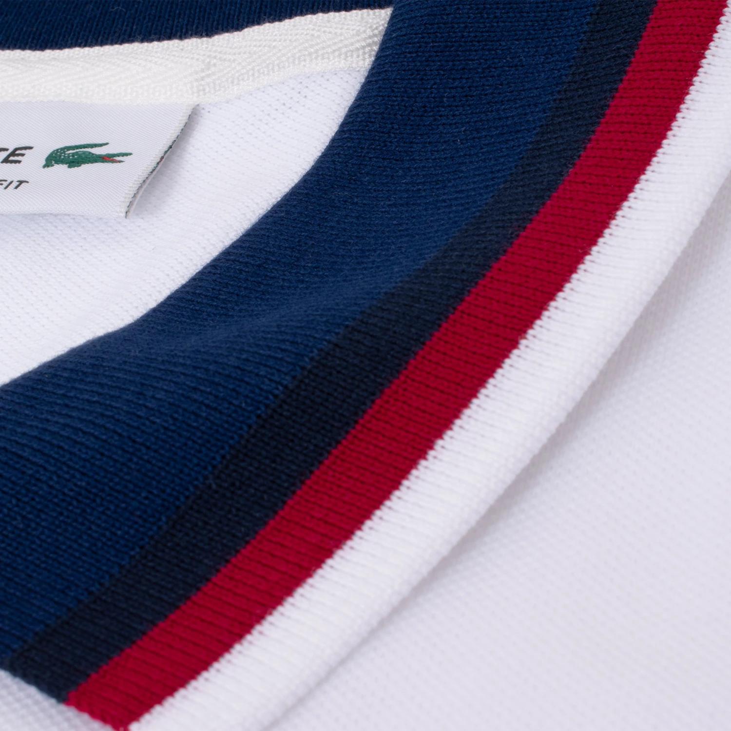 Mens Lacoste Contrast Colour Regular Fit Polo Shirt White 10 Mens Lacoste Contrast Colour Regular Fit Polo Shirt White - Image 10