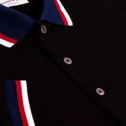 Mens Lacoste Contrast Colour Regular Fit Polo Shirt Black -Teepeg Shop PH3461 00 031 3