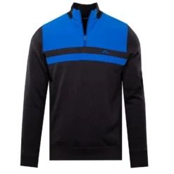 J.Lindeberg J Lindeberg Mathis Zipped Windproof Golf Sweater Egyptian Blue -Teepeg Shop image185514961