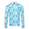 J.Lindeberg J Lindeberg August Print Golf Mid Layer Dresden Blue