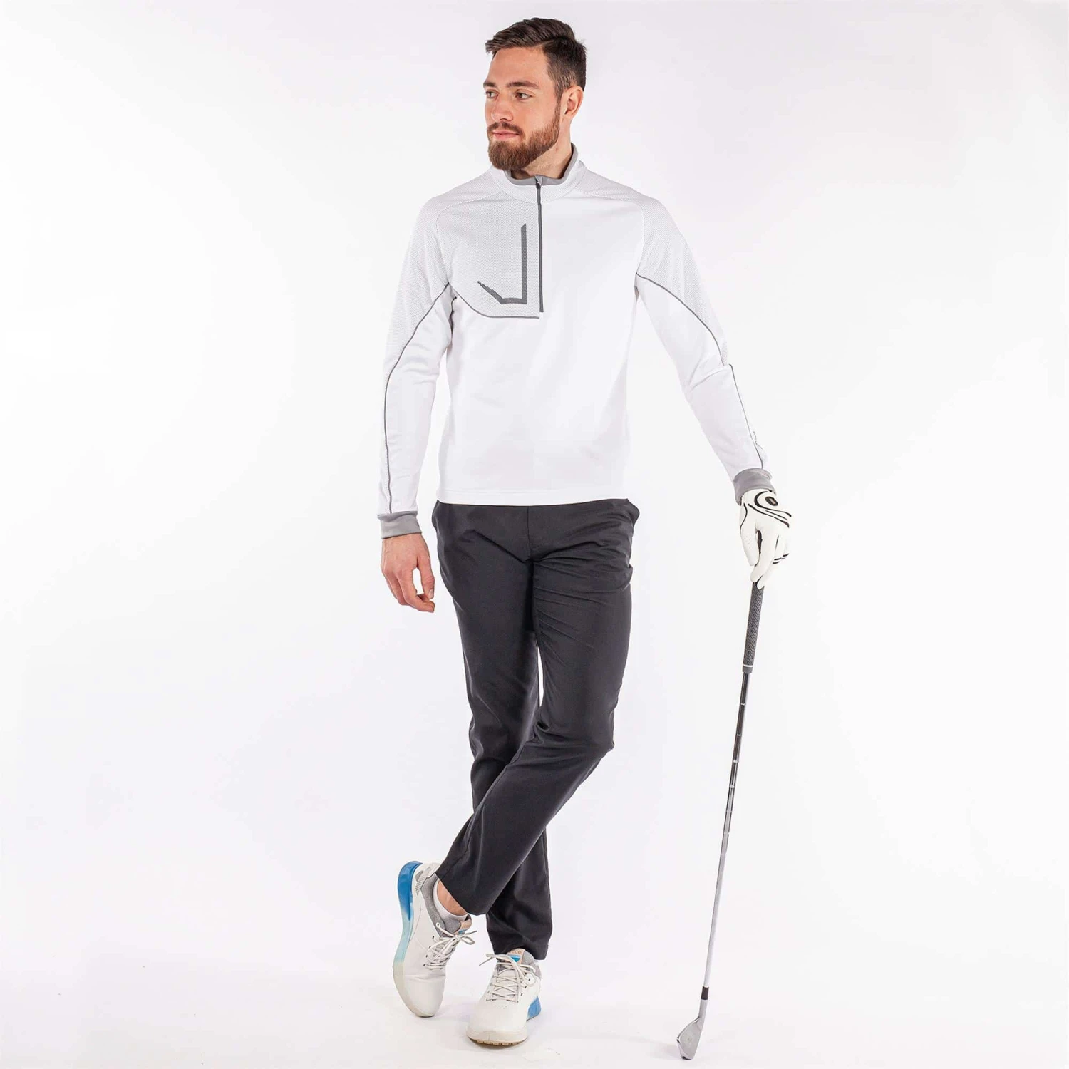 Galvin Green Daxton Insula Golf Pullover White/Cool Grey/Sharkskin 3 Galvin Green Daxton Insula Golf Pullover White/Cool Grey/Sharkskin - Image 3