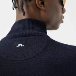 J.Lindeberg J Lindeberg Kian Tour Merino Mens Golf Jumper Navy -Teepeg Shop image346744452