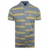 G/FORE Offset Stripe Mens Golf Polo Shirt Light Heather Grey