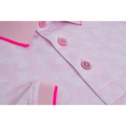 G/FORE Blossom Floral Mens Golf Polo Blush -Teepeg Shop image387259714