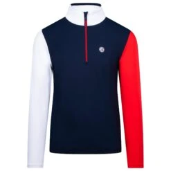 G/FORE Daytona Colour Block Mens Golf Mid Layer Twilight