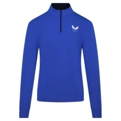 Castore Classic Zip Mock Neck Mens Golf Mid Layer Royal Blue