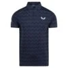 Castore Printed Mens Golf Polo Midnight Navy