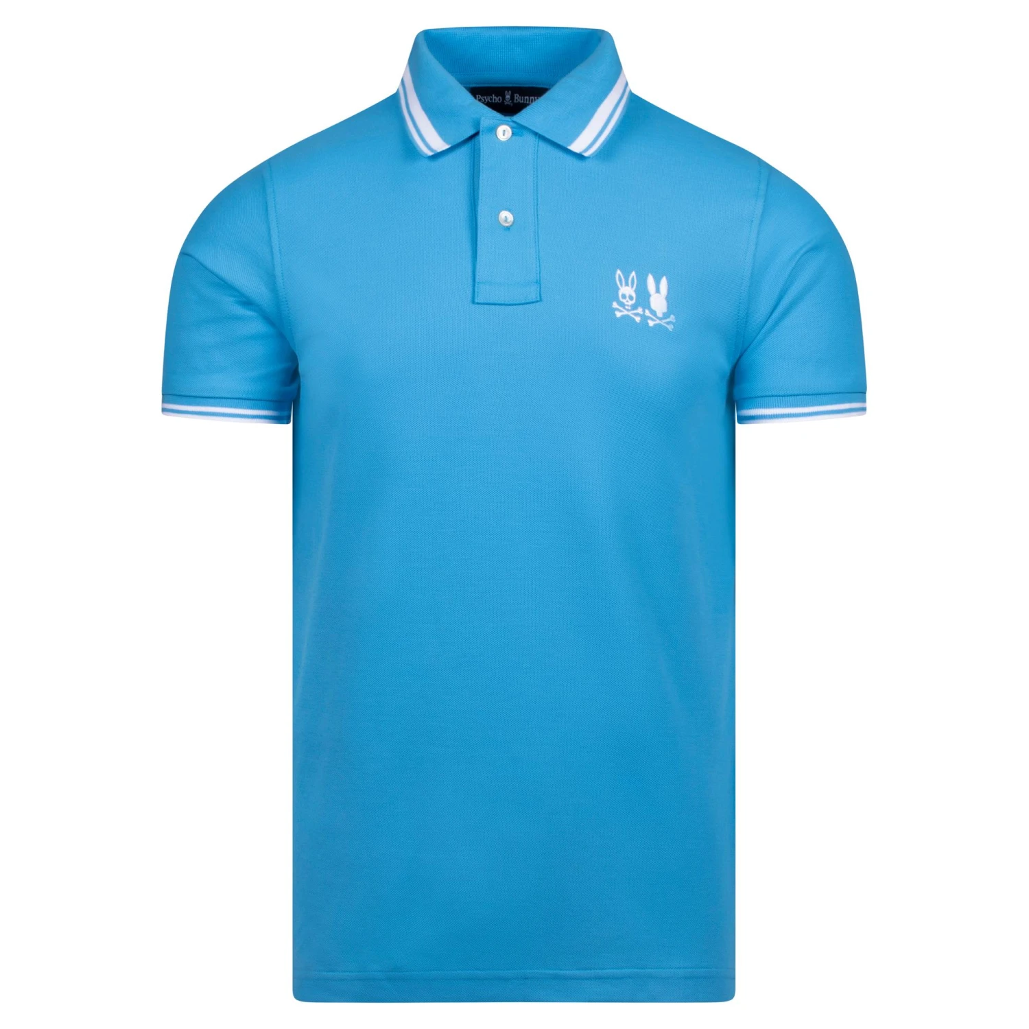 Psycho Bunny Kingwood Pique Polo Cool Blue 1 Psycho Bunny Kingwood Pique Polo Cool Blue