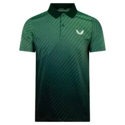 Castore Geo Print Mens Golf Polo Midnight Hunter Green