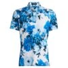 G/FORE Photo Floral Tech Jersy Mens Golf Polo Shirt Racer