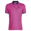 G/FORE Skull & T's 3D Tech Jersey Mens Golf Polo Shirt Day Glo Pink