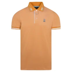 Psycho Bunny Denison Birdseye Sport Polo Orange Soda