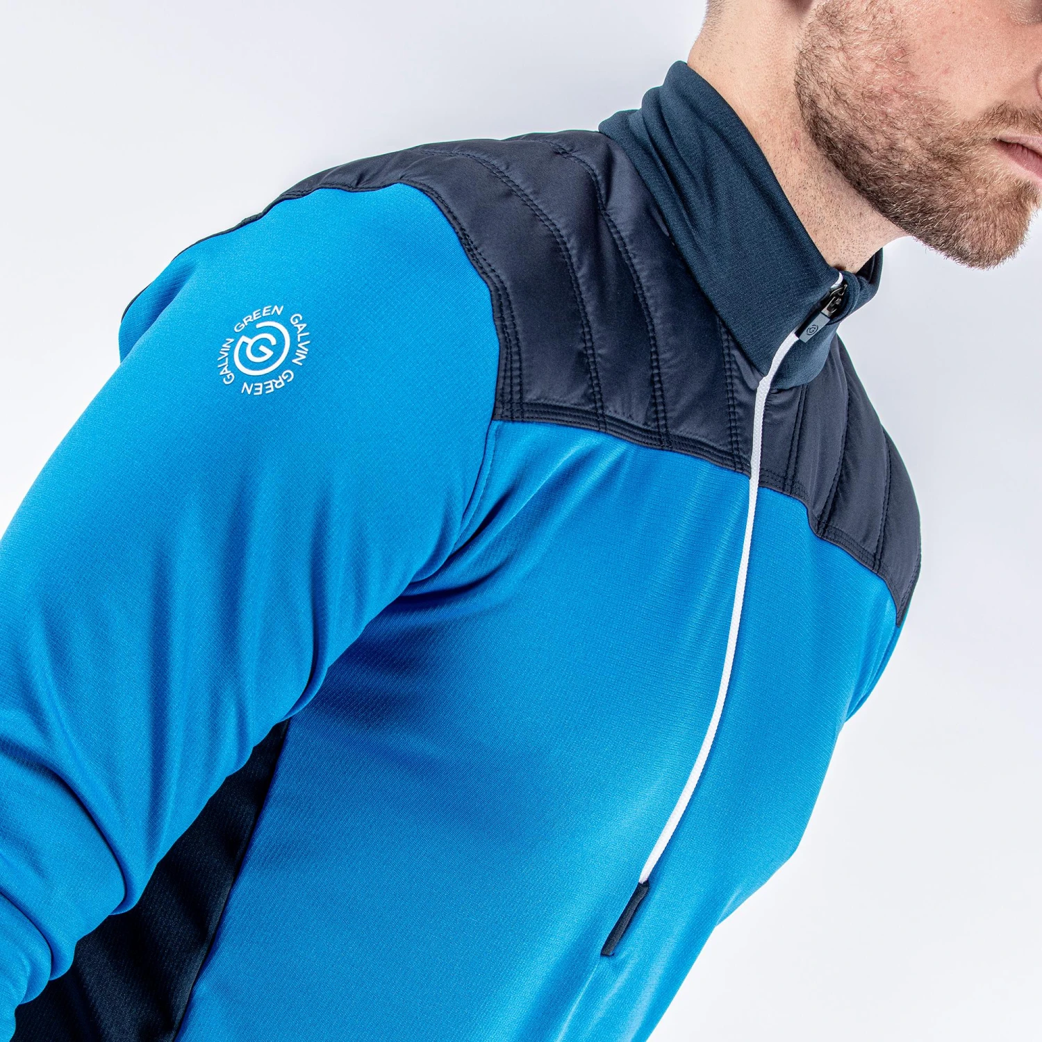 Galvin Green Durante Insula Mens Golf Mid Layer Blue/Navy/White 7 Galvin Green Durante Insula Mens Golf Mid Layer Blue/Navy/White - Image 7