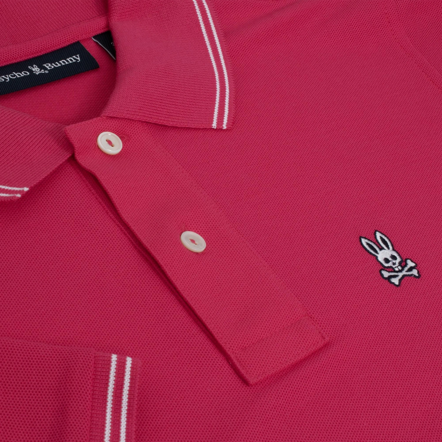 Psycho Bunny Logan Pique Polo Shirt Pink Peacock 3 Psycho Bunny Logan Pique Polo Shirt Pink Peacock - Image 3