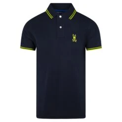 Psycho Bunny Posen Matte Pique Polo Shirt Navy