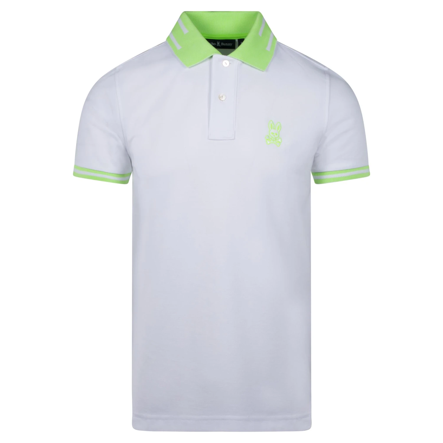 Psycho Bunny Chester Pique Polo Shirt White 1 Psycho Bunny Chester Pique Polo Shirt White