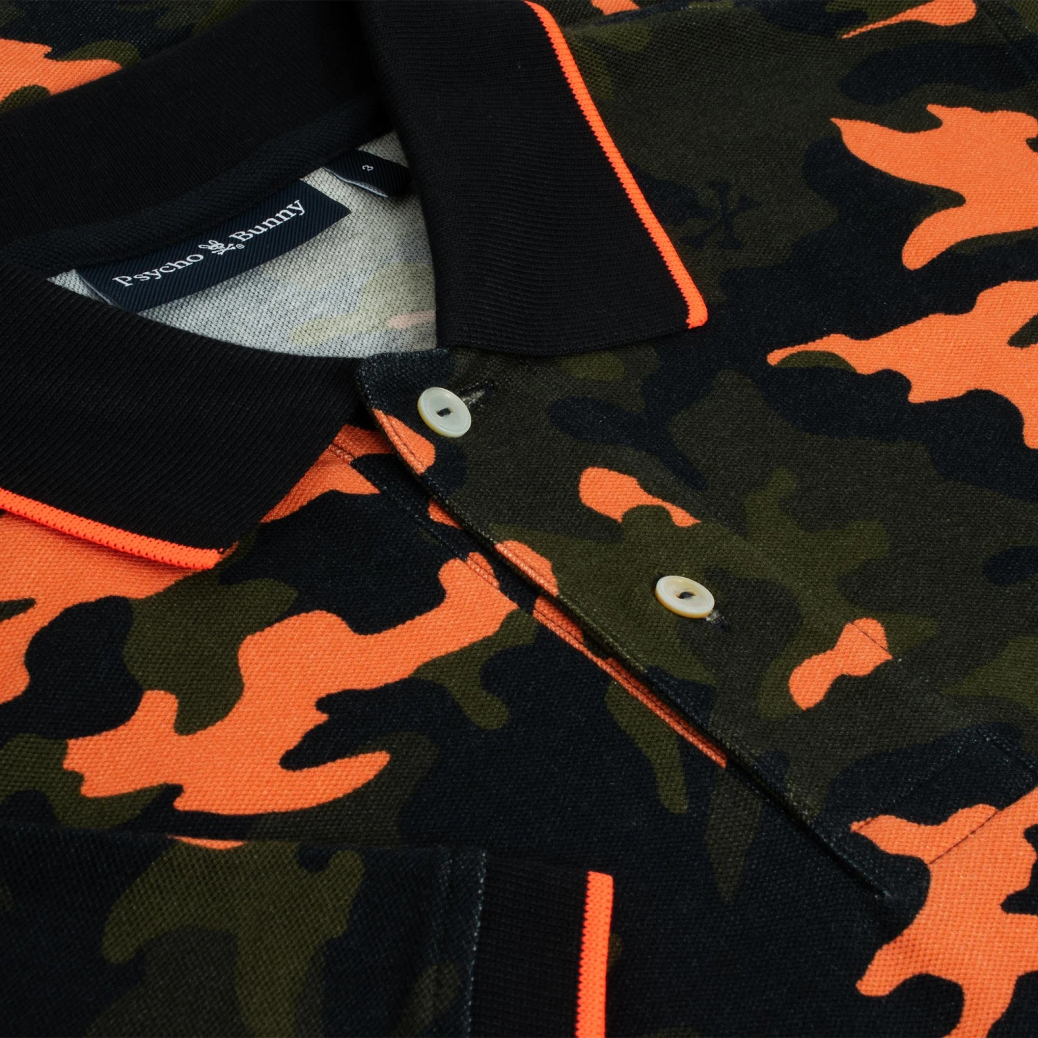 Psycho Bunny Plano Pique Camo Polo Shirt Cypress Green 3 Psycho Bunny Plano Pique Camo Polo Shirt Cypress Green - Image 3