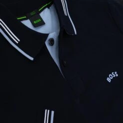 Boss Paul Curved Mens Polo Shirt Dark Blue -Teepeg Shop image399627527