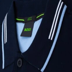 Boss Paul Curved Mens Polo Shirt Dark Blue -Teepeg Shop image399627529