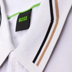 Boss Paddytech Mens Polo Shirt White -Teepeg Shop image399628233