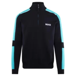 Boss Zelchior-X Quarter Zip Sweater Dark Blue 35 Boss Zelchior-X Quarter Zip Sweater Dark Blue -Teepeg Shop image404248129