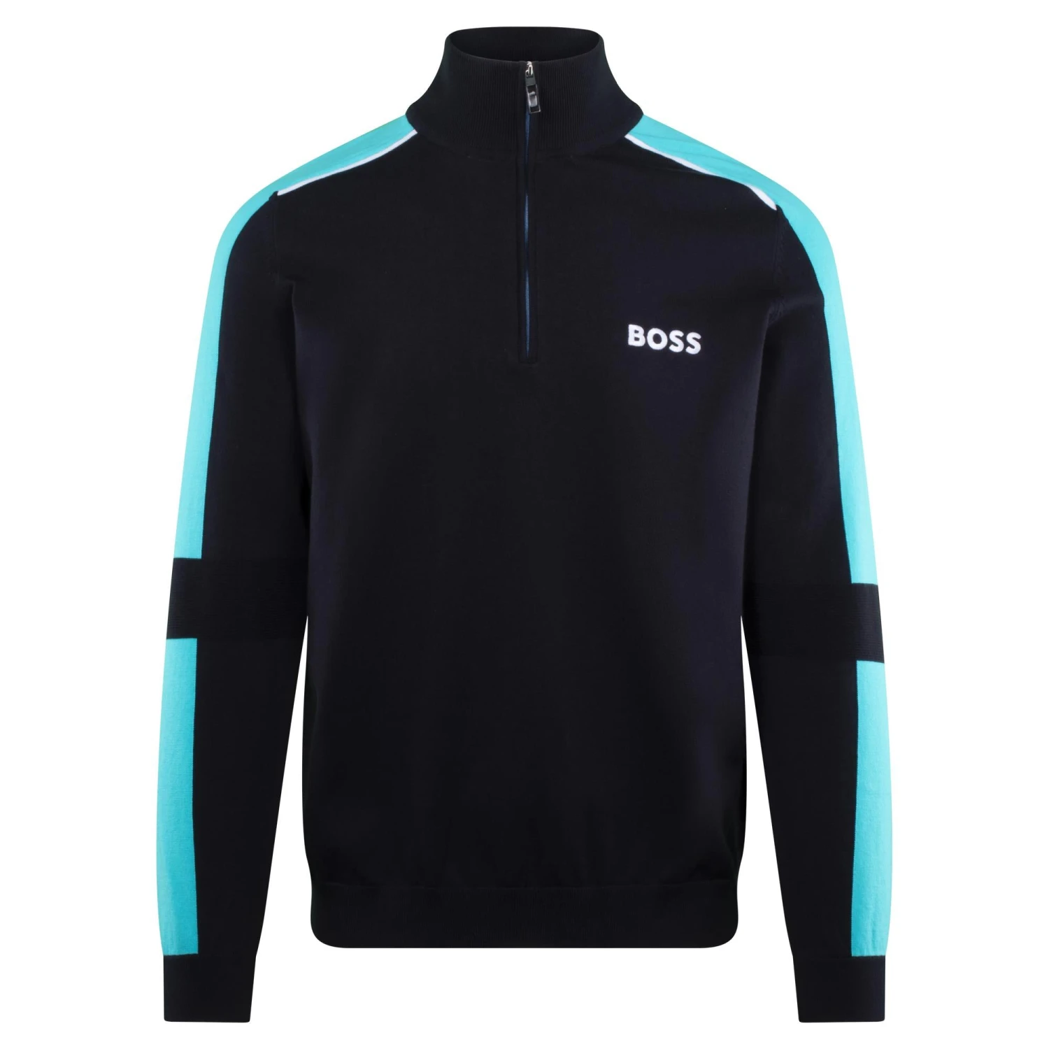Boss Zelchior-X Quarter Zip Sweater Dark Blue 16 Boss Zelchior-X Quarter Zip Sweater Dark Blue - Image 16