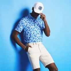 G/FORE Mapped Icon Camo Tech Jersey Polo Shirt Baja -Teepeg Shop image404255885