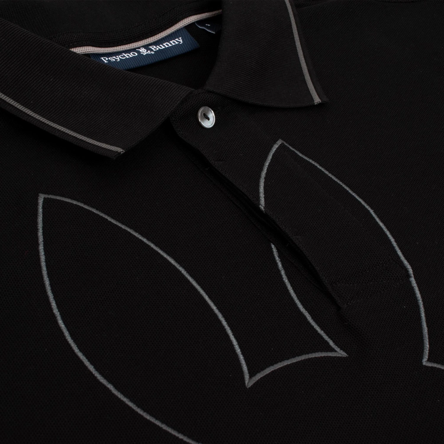 Psycho Bunny San Diego Pique Polo Shirt Black 3 Psycho Bunny San Diego Pique Polo Shirt Black - Image 3