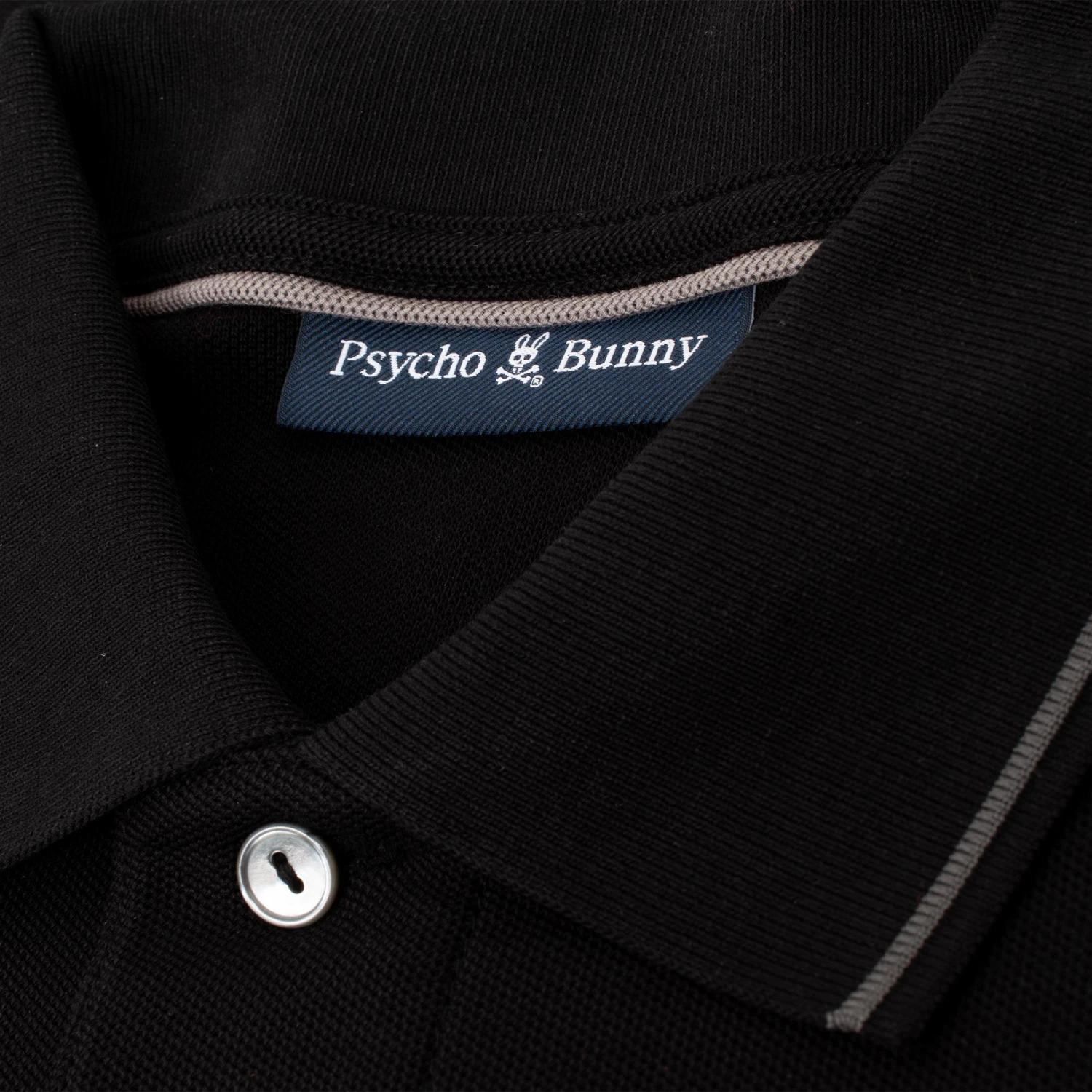 Psycho Bunny San Diego Pique Polo Shirt Black 4 Psycho Bunny San Diego Pique Polo Shirt Black - Image 4