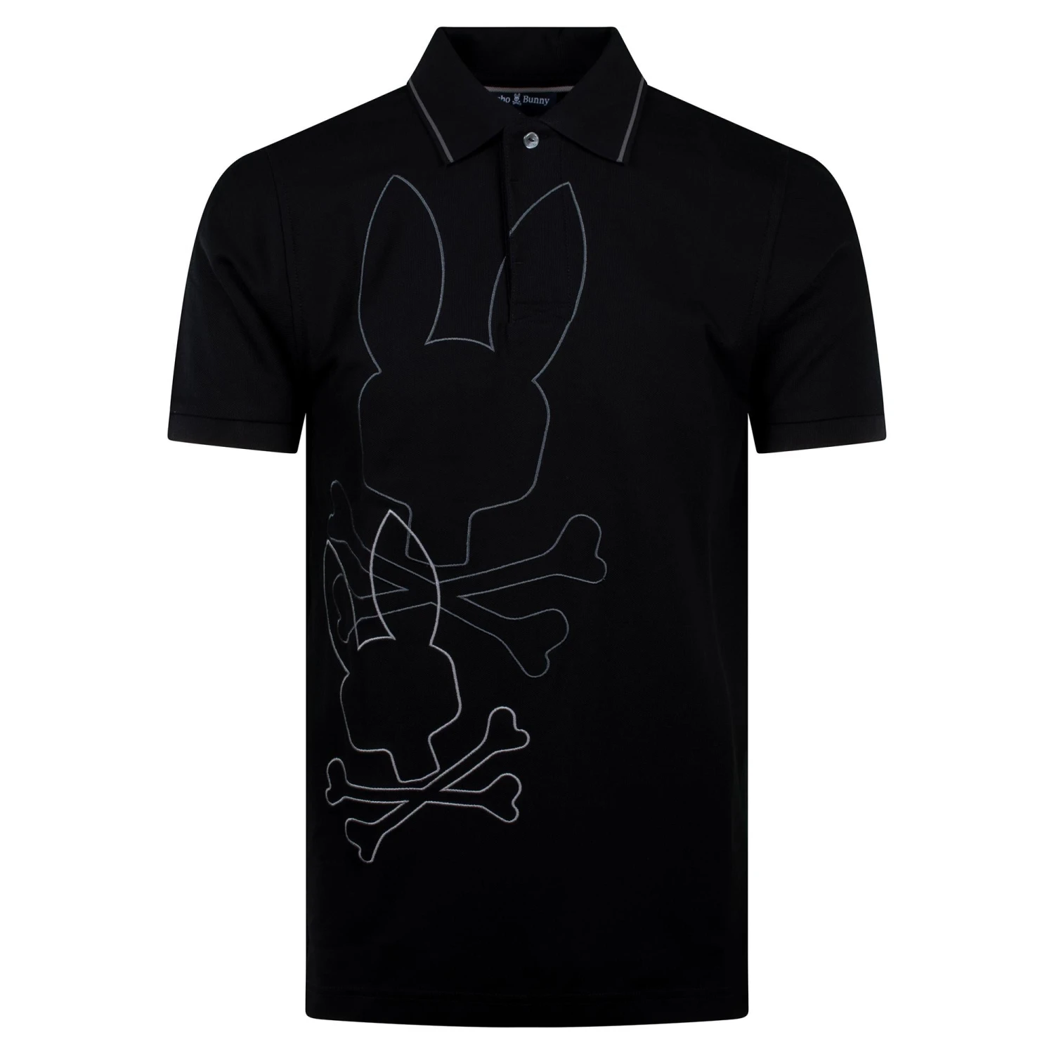 Psycho Bunny San Diego Pique Polo Shirt Black 6 Psycho Bunny San Diego Pique Polo Shirt Black - Image 6