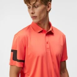 J.Lindeberg J Lindeberg Golf Heath Polo Shirt Hot Coral 26 J.Lindeberg J Lindeberg Golf Heath Polo Shirt Hot Coral -Teepeg Shop image405788700