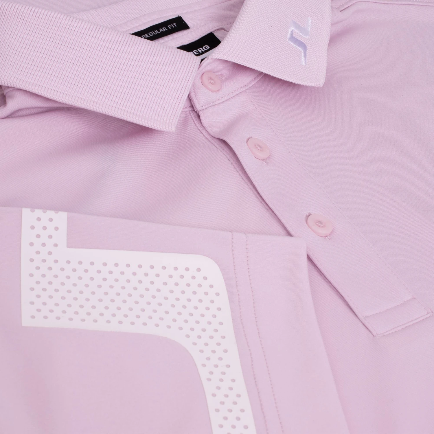 J.Lindeberg J Lindeberg Golf Heath Polo Shirt Cradle Pink 3 J.Lindeberg J Lindeberg Golf Heath Polo Shirt Cradle Pink - Image 3