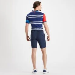 G/FORE Variegated Stripe Tech Jersey Polo Shirt Blue Print -Teepeg Shop image408644380