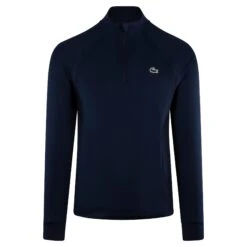 Lacoste Quarter Zip Golf Sweatshirt Navy