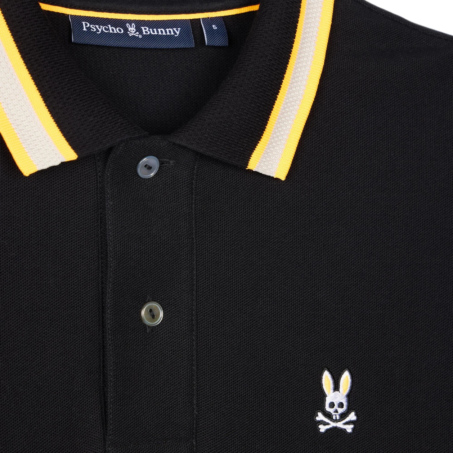 Psycho Bunny Woodstock Pique Polo Black 4 Psycho Bunny Woodstock Pique Polo Black - Image 4