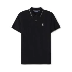 Psycho Bunny Troy Pique Polo Black 22 Psycho Bunny Troy Pique Polo Black -Teepeg Shop image412411100