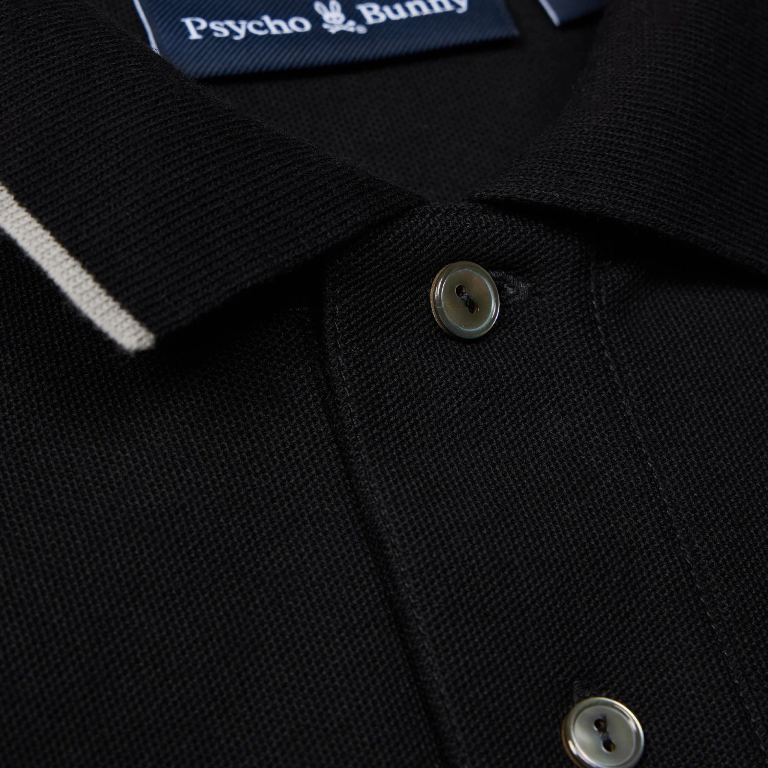 Psycho Bunny Troy Pique Polo Black 4 Psycho Bunny Troy Pique Polo Black - Image 4