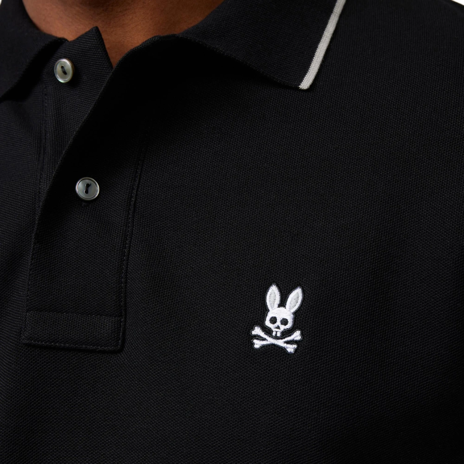 Psycho Bunny Troy Pique Polo Black 9 Psycho Bunny Troy Pique Polo Black - Image 9