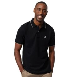 Psycho Bunny Troy Pique Polo Black 35 Psycho Bunny Troy Pique Polo Black -Teepeg Shop image412411126