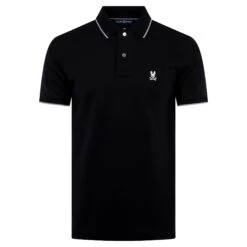 Psycho Bunny Troy Pique Polo Black 38 Psycho Bunny Troy Pique Polo Black -Teepeg Shop image412411136