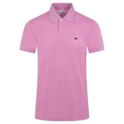 Mens Lacoste L1212 Classic Fit Polo Shirt Pink -Teepeg Shop image413532768