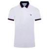 Mens Lacoste Contrast Colour Regular Fit Polo Shirt White