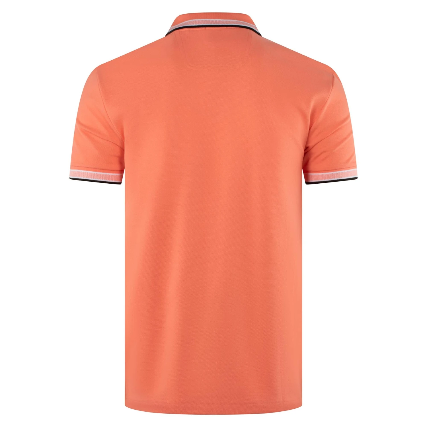 Boss Paddy Cotton Pique Mens Polo Shirt Pastel Orange 2 Boss Paddy Cotton Pique Mens Polo Shirt Pastel Orange - Image 2
