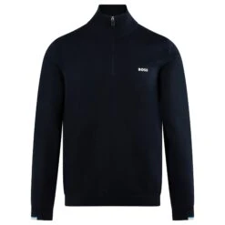 Boss Ever-X Quarter Zip Sweater Dark Blue
