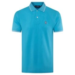 Psycho Bunny Logan Pique Polo Aquarius