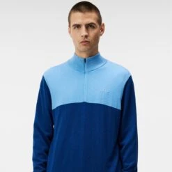 J.Lindeberg J Lindeberg Windbreaker Mens Golf Sweater Estate Blue -Teepeg Shop image420263097