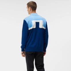 J.Lindeberg J Lindeberg Windbreaker Mens Golf Sweater Estate Blue -Teepeg Shop image420263101
