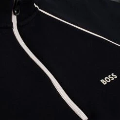 Boss Sweat 1 Stretch Cotton Quarter Zip Sweatshirt Black 35 Boss Sweat 1 Stretch Cotton Quarter Zip Sweatshirt Black -Teepeg Shop image426231228