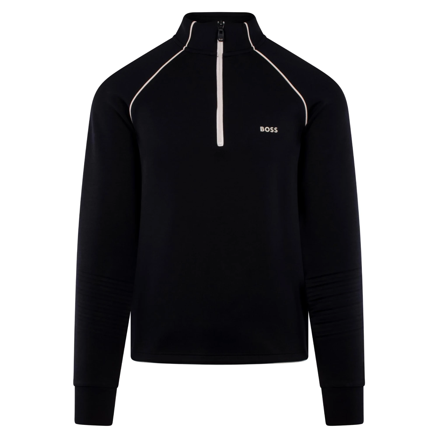 Boss Sweat 1 Stretch Cotton Quarter Zip Sweatshirt Black 19 Boss Sweat 1 Stretch Cotton Quarter Zip Sweatshirt Black - Image 19
